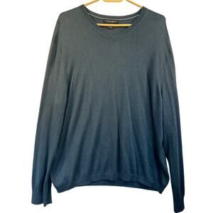 Banana‎ Republic Silk Cashmere Men Pullover Long Sleeve Green Blue Sweater XL
